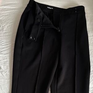 Women’s Black Express Dress Pants 2R Curvy Boot Mid Rise